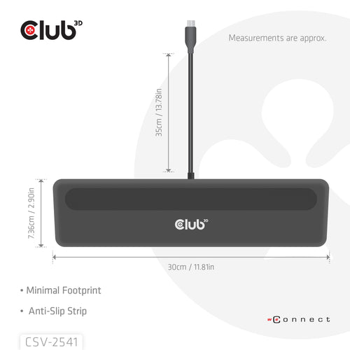 CLUB3D USB-C Dockingstation – 12 Anschlüsse, 8K Video