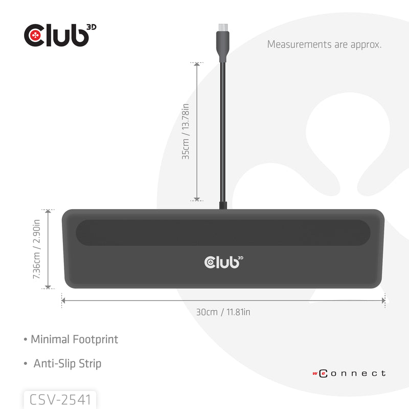 CLUB3D USB-C Dockingstation – 12 Anschlüsse, 8K Video