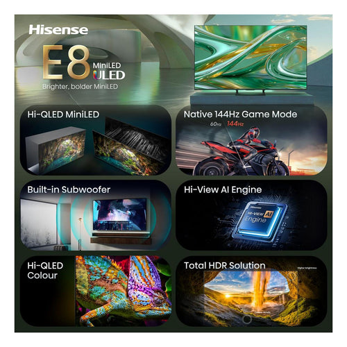 Hisense 55" 4K Smart-TV – Großes Bild, Smart-Funktionen