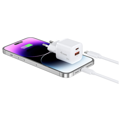 Equip 2-Port Ladegerät – USB-C & USB-A, schnelles Laden