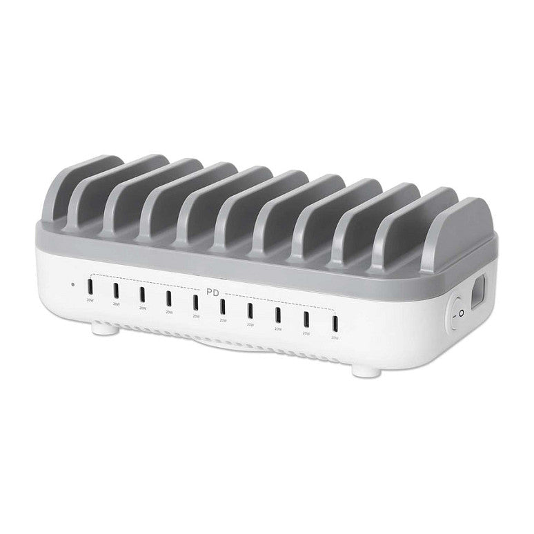 Manhattan USB-Ladestation – 10 Ports, 200 W Leistung