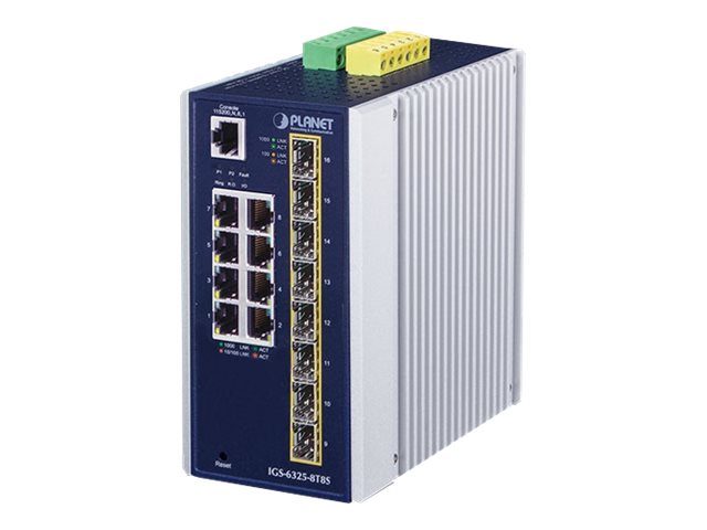 PLANET TECHNOLOGY Netzwerk-Switch – 16 Ports, wandmontierbar