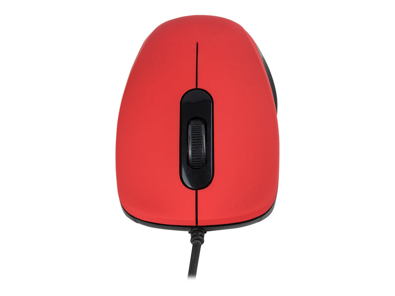 MODECOM Optische Maus – Leise, Kabelgebunden, Rot