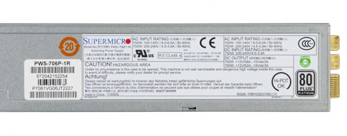 Supermicro Stromversorgung – 750W, 80 PLUS Platinum