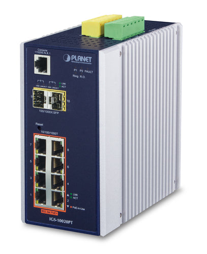 Planet 8-Port Gigabit Switch – Stromversorgung über Ethernet