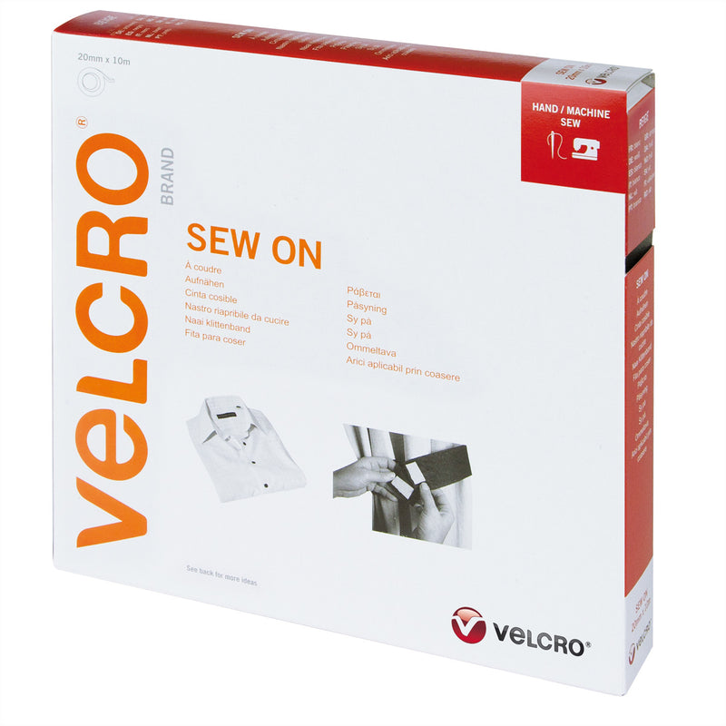 VELCRO Klettband – Zum Aufnähen, 20mm x 10m, Beige