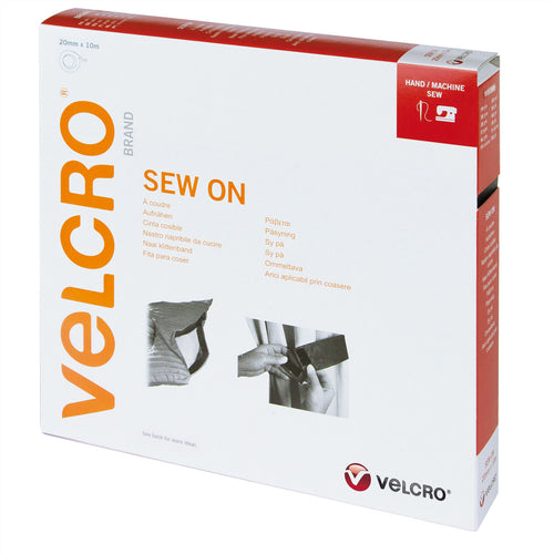 VELCRO Klettband zum Aufnähen – 20mm x 10m, Braun