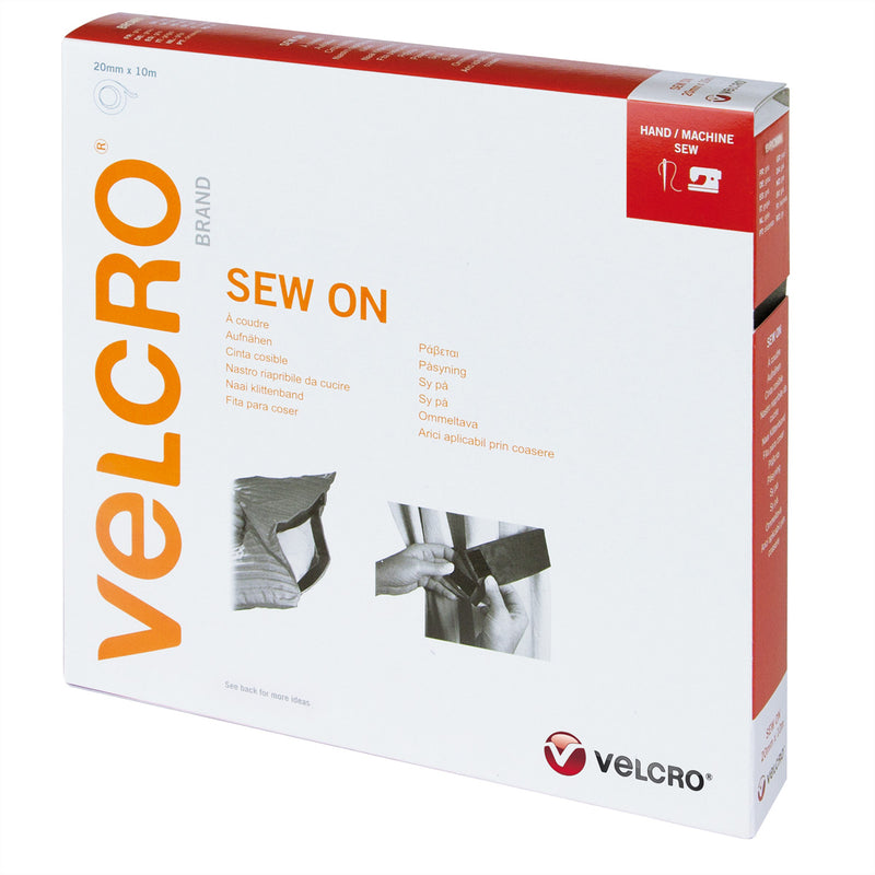 VELCRO Klettband zum Aufnähen – 20mm x 10m, Braun