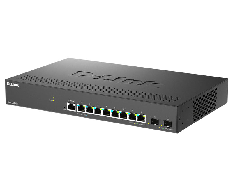 D-Link Smart Switch – 8 schnelle Anschlüsse, 2 für Glasfaser