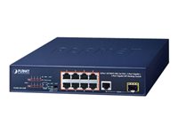 Planet Technology Netzwerk-Switch – 10 Anschlüsse, PoE+ Unterstützung