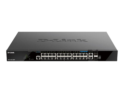 D-Link 28-Port Gigabit Switch – PoE+, stapelbar, 10G-Anschlüsse