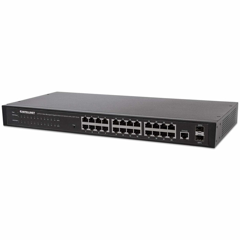 INTELLINET Netzwerk-Switch – 24 Ports, Gigabit-Geschwindigkeit