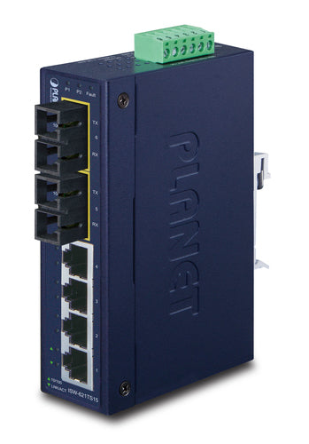 Planet Technology Ethernet-Switch – 4 Ports, DIN-Schienenmontage