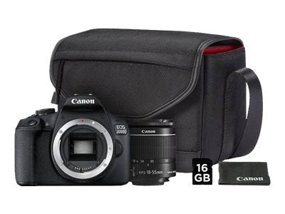 Canon EOS 2000D Kamera-Set – 24 MP, inkl. Tasche & 16 GB Speicher