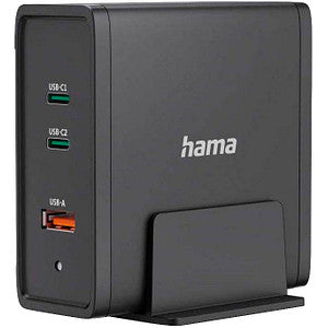 HAMA USB-C Ladestation – 3 Ports, Schnellladung