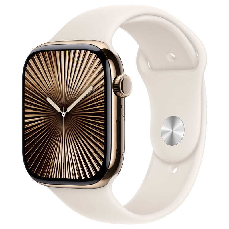 Apple Watch Series 10 – GPS, Mobilfunk, Gold, Sportband