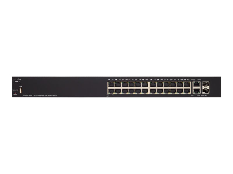 Cisco 26-Port Netzwerk-Switch – Gigabit-Anschlüsse, PoE-fähig