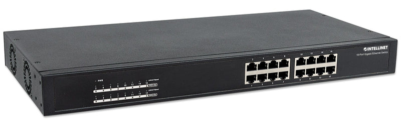 INTELLINET Gigabit Ethernet Switch – 16 Ports, PoE+