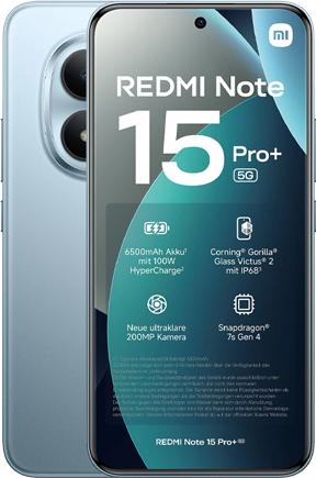 Xiaomi Redmi Note 15 Pro+ Smartphone – 5G, 256 GB Speicher