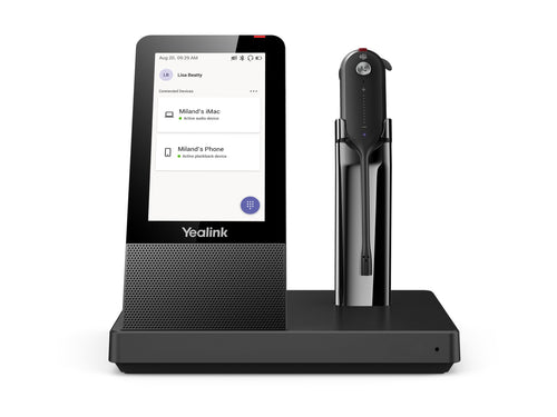 Yealink DECT Headset – Kabellos mit Touchscreen und USB-Hub