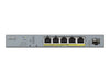 Zyxel Netzwerk-Switch – 6 Anschlüsse, PoE-Unterstützung