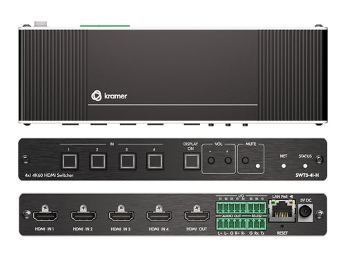 Kramer Video/Audio-Schalter – 4K-Auflösung, 4 HDMI-Anschlüsse