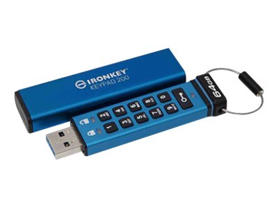 Kingston IronKey USB-Stick – 64 GB, sicher mit PIN-Tastatur
