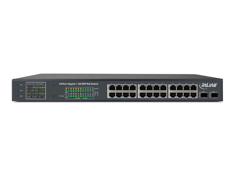 Inline Netzwerk-Switch – 24 Ports, PoE+ für einfache Installation