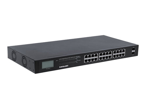INTELLINET 24-Port Gigabit Switch – PoE+ für einfache Netzwerkverbindungen