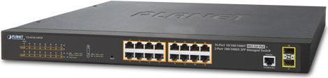 Planet Technology Netzwerk-Switch – 16 Ports, PoE-Unterstützung