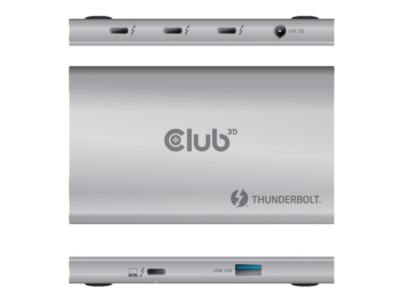 Club3D Thunderbolt 4 Hub – 5 Anschlüsse, schnelles Daten- und Videotransfer