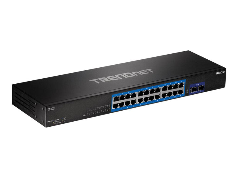 TRENDnet 24-Port Gigabit Switch – Energieeffizient, 10G SFP+ Slots