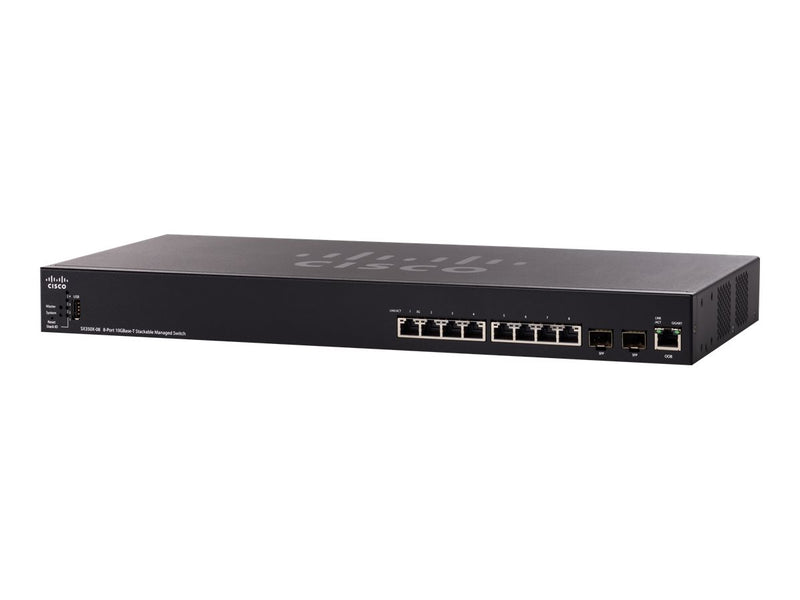 Cisco 8-Port Netzwerk-Switch – Stapelbar, 10 Gigabit