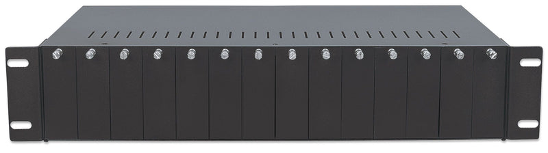 INTELLINET Medienkonvertergehäuse – 14 Slots, redundantes Netzteil