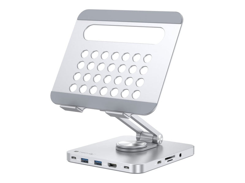 Techly Tablet-Ständer mit Dockingstation – 4K HDMI, USB-C