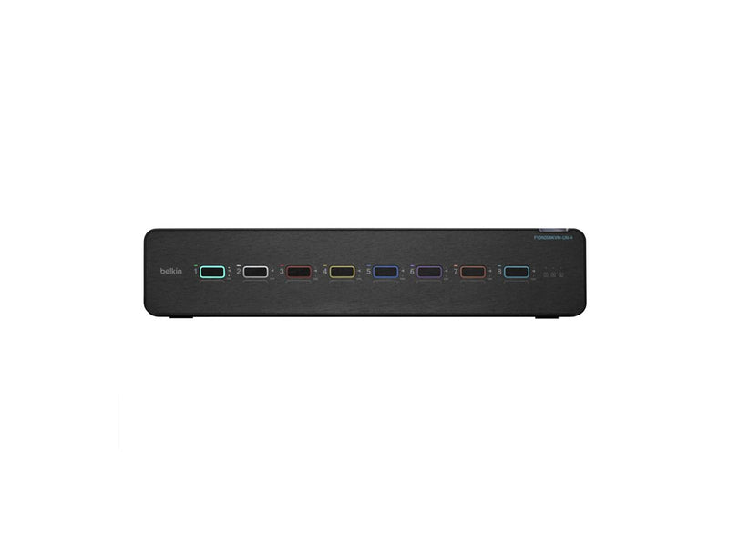 Belkin KVM-/Audio-Switch – 8 Anschlüsse, 4K-Unterstützung