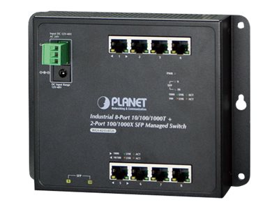 Planet Technology 8-Port Netzwerkswitch – Wandmontage, verwaltbar