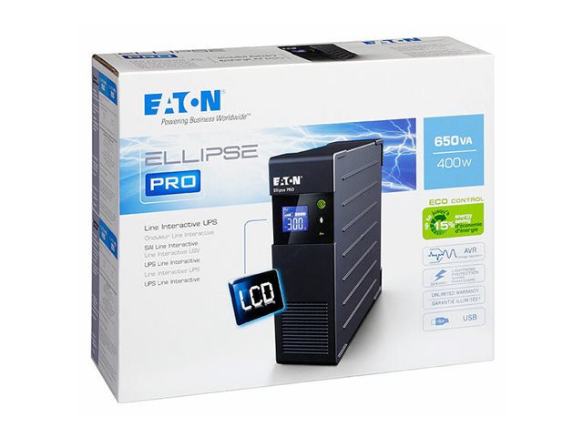EATON Ellipse PRO 650 USV – Schutz vor Stromausfällen, 4 Anschlüsse