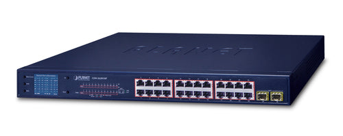 Planet Technology Netzwerk-Switch – 24 Ports, PoE+ Unterstützung