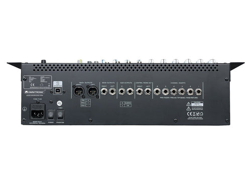 OMNITRONIC Mischpult – 14 Kanäle, USB-Anschluss