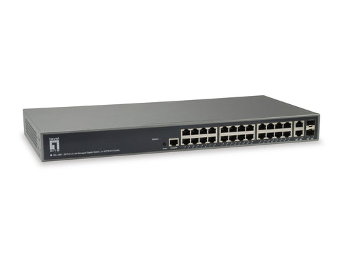 LevelOne 26-Port Netzwerk-Switch – Gigabit, verwaltbar