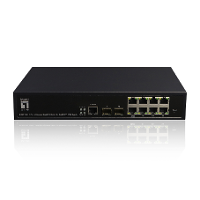 LevelOne Netzwerk-Switch – 10 Anschlüsse, 8 mit Stromversorgung (PoE)