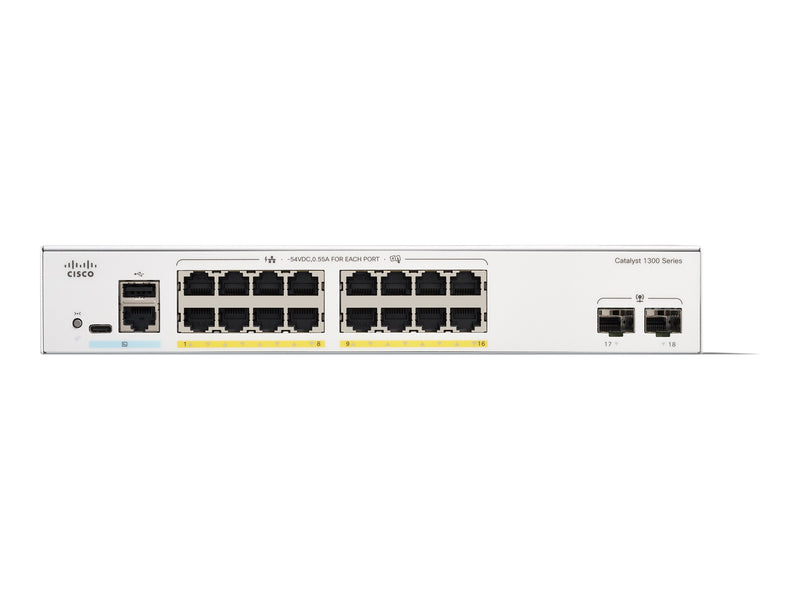 Cisco Netzwerk-Switch – 16 Ports, PoE+ für kleine Unternehmen