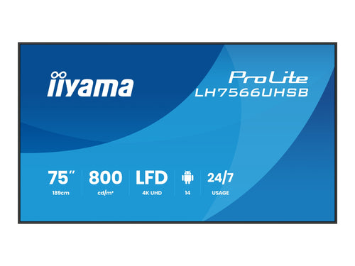 Iiyama 75" 4K Display – Ideal für Digital Signage, Android-basiert