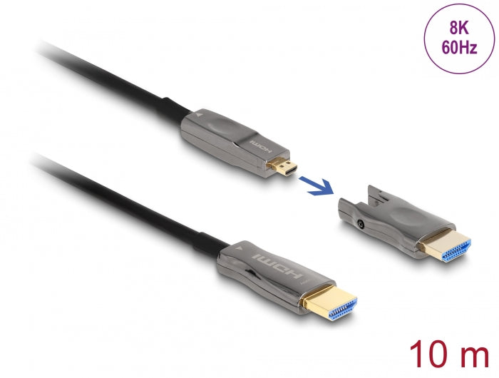 Delock HDMI-Kabel 10 m – 8K Unterstützung, Hybrid-Technologie