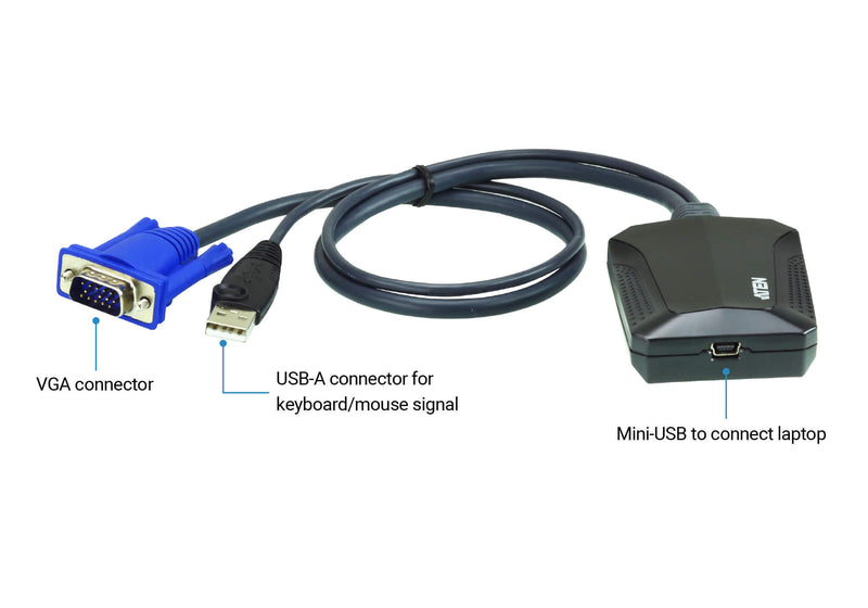 ATEN Konsolenadapter – USB- und VGA-Anschluss für Laptops