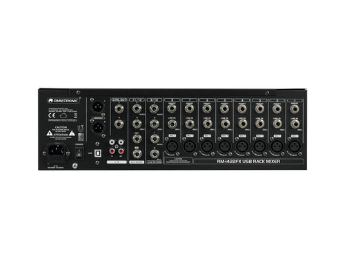 Omnitronic Mischpult – 12 Kanäle, USB-Anschluss