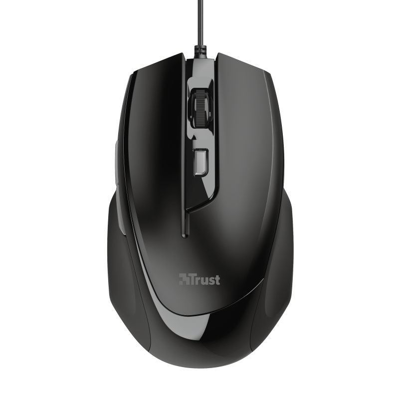 TRUST Voca Comfort Maus – Ergonomisch, 6 Tasten, USB