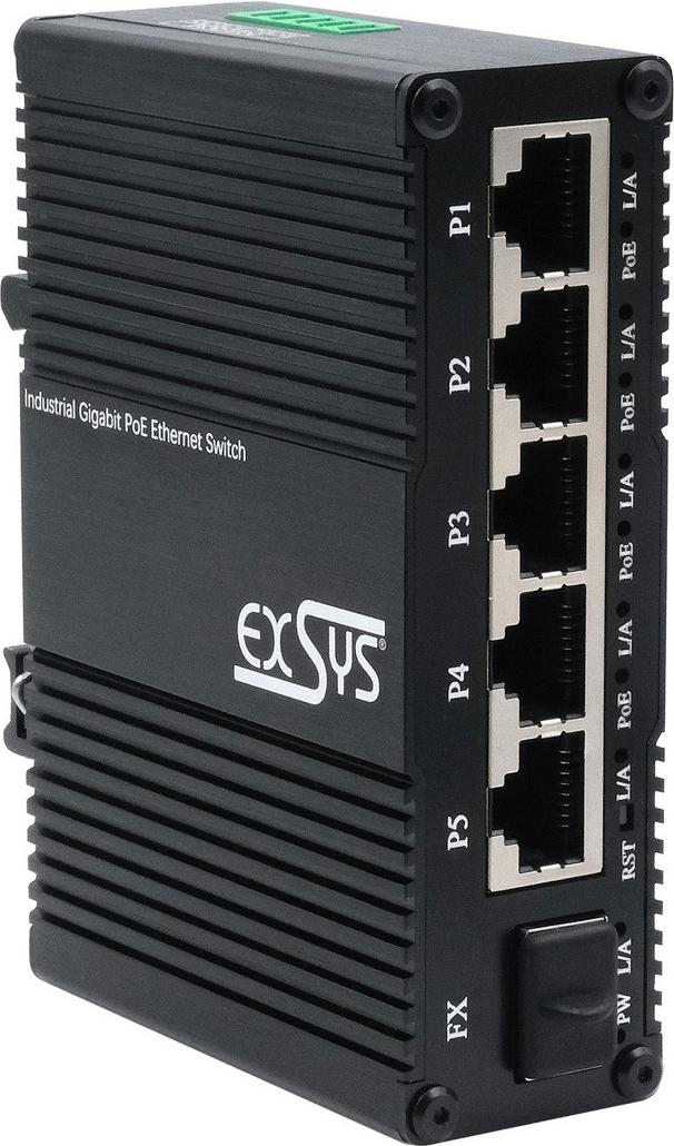 Exsys 5-Port Gigabit Switch – PoE+ für einfache Netzwerkverwaltung