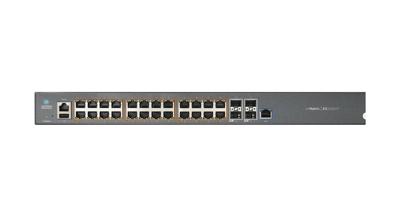Cambium Networks PoE Switch – 24 Gigabit-Ports, 4 Glasfaseranschlüsse